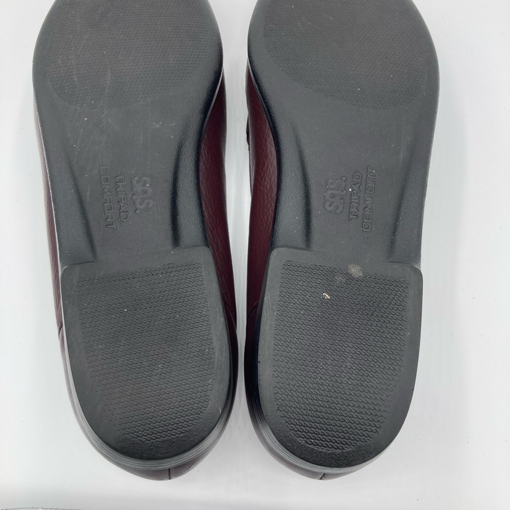 SAS Shoes Simplify Loafer Womens Size 10 Leather Burgundy Made in USA - Picture 7 of 7
